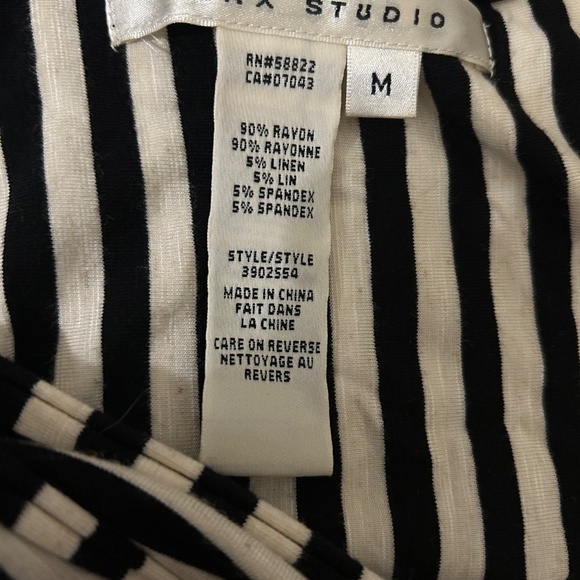 MAX STUDIO - Black and White Striped Dress - Size Medium - Picture 4 of 4